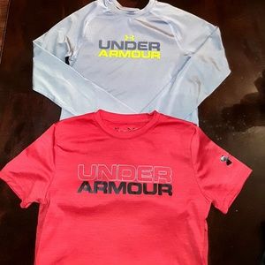 Lot of 2 boys Under Armour shirts